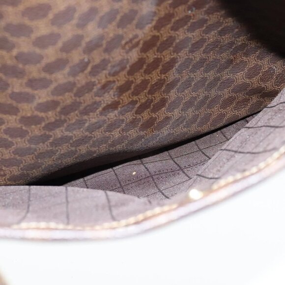 CELINE Macadam Canvas Tote Bag PVC Brown Gold - Picture 9 of 15